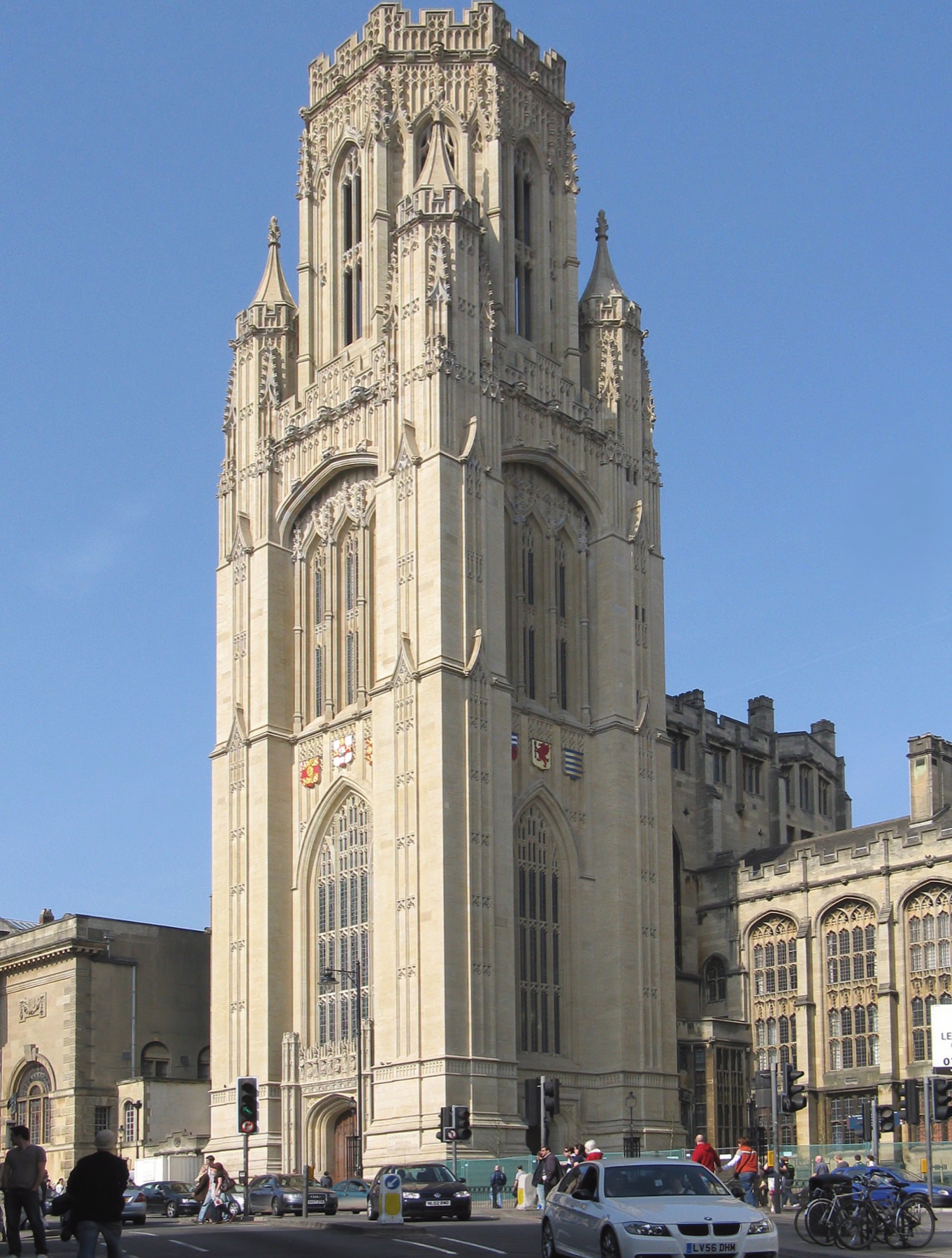 ბრისტოლის უნივერსიტეტის Wills Memorial Building ინგლისში — საარქივო ფოტო, არა მუმბაის ახალი კამპუსი